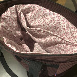 Sac à dos velours prune