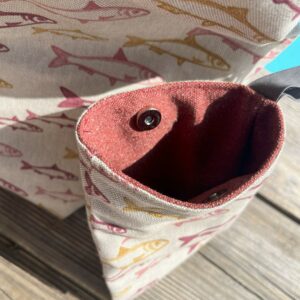 Sac de plage poissons+ pochette teléphone+ pochette à livre + marque-page