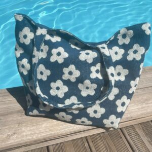 Sac de plage en éponge bleue