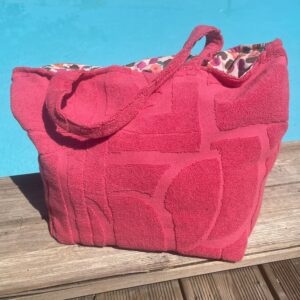 Sac de plage en éponge rose