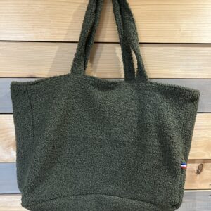 Sac cabas bouclette kaki