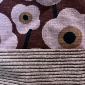 Trousse de toilette velours rose et fleurs