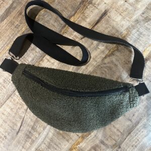 Sac banane bouclette kaki